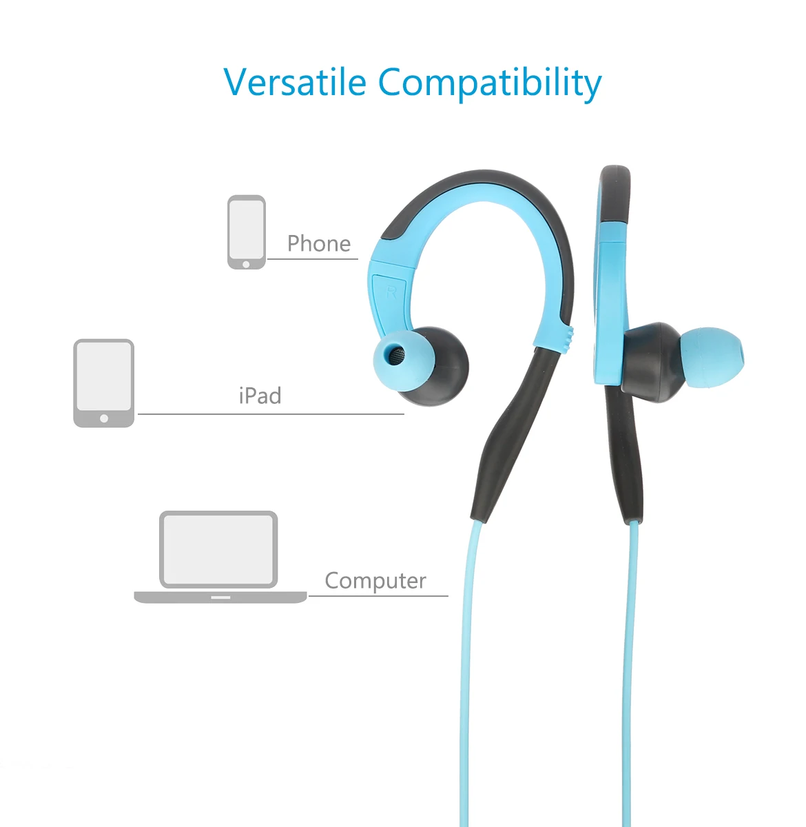 Pisen Ear-hook Sports Earphones Noise Cancelling R100 - ANKUX.COM