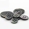 four hole round real black lip mop shell buttons