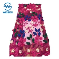 Lace 3D Embroidery Floral Net Mesh Wedding Flower Bead Beaded Pearl Tulle Fabric 
Lace 3D Embroidery Floral Net Mesh Wedding Flower Bead Beaded Pearl Tulle Fabric