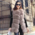 Fur autumn and winter new imported leather imitation fox vest women 's jacket special clearance