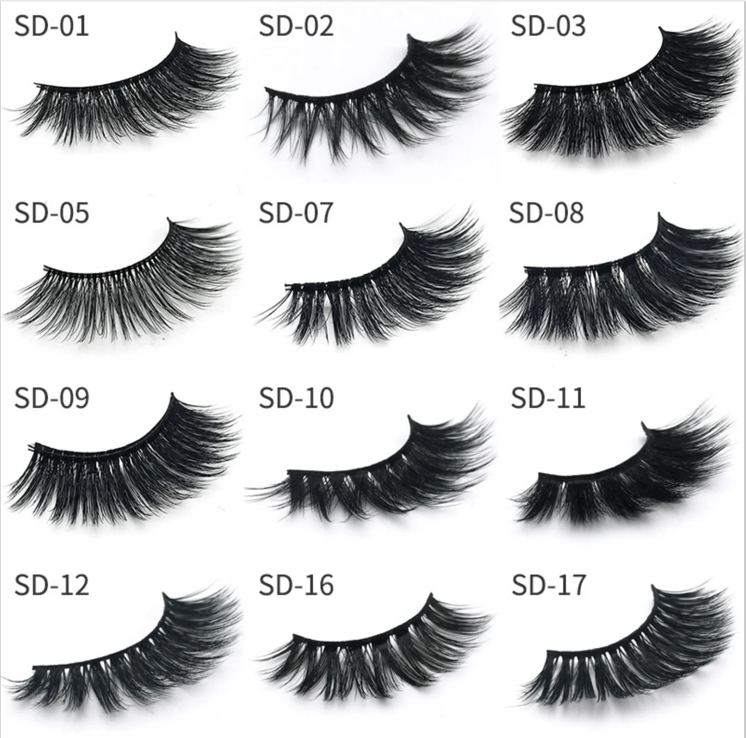 New Products 3d Faux Mink Lashes Strip Eyelashes With Custom Eyelash Packaging, Black color
New Products 3d Faux Mink Lashes Strip Eyelashes With Custom Eyelash Packaging, Black color