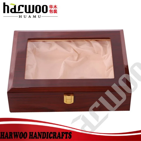 high-end mdf gift box with clear window
