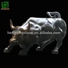 Antique cast life size bronze bronze bull, bronze wallstreet bull sculpture