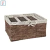 Hot sale storage and tissue wicker canvas basket