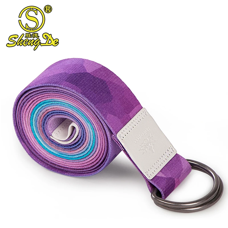 

Custom factory direct supply 100% cotton eco friendly yoga straps with D ring
