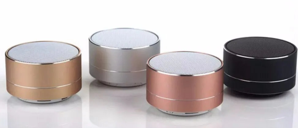 Metal home theater speaker system aluminum round shape mini wireless speakers with LED light and remote control - ANKUX.COM