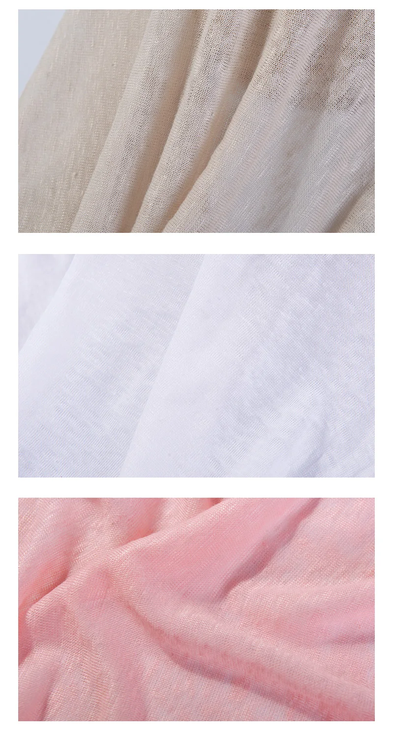 95gsm plain dyed knitted pure linen fabric for shirt