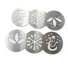 3 in 1 stainless steel coffee mould, metal cake art mold, coffee stencils