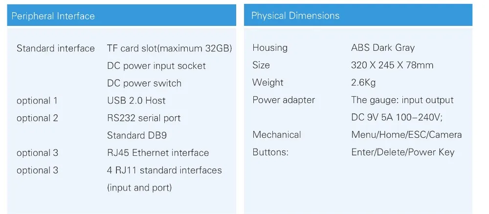 Tablet POS Terminal P10 Product Specification2