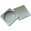rectangular aluminum CD/DVD tin case with clear window