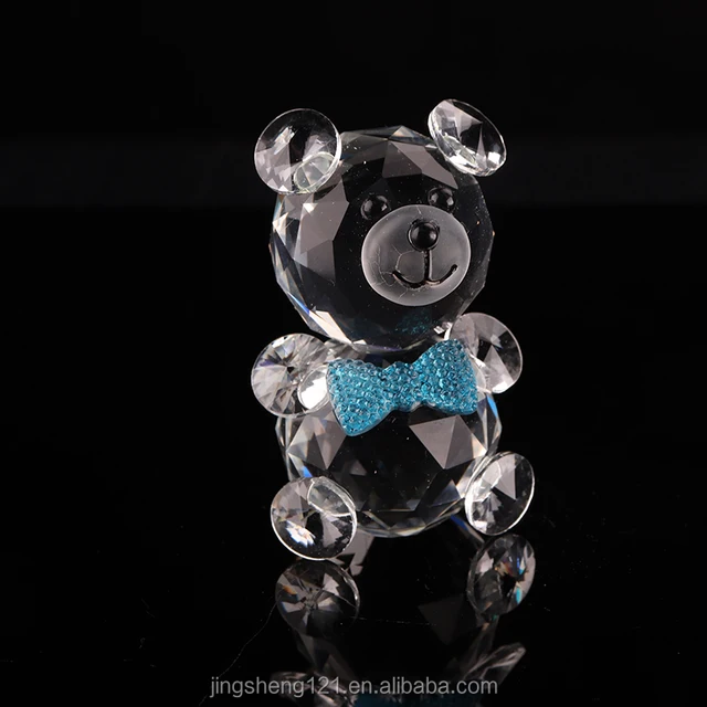 crystal teddy bear ornament as door gift for wedding guests