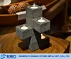 wholesale decorative natural granite stone candle holder
