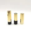 Golden round empty transparent tube lipstick container custom tube