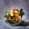 Supply to separtmental store dollhouse glass ball light house with music