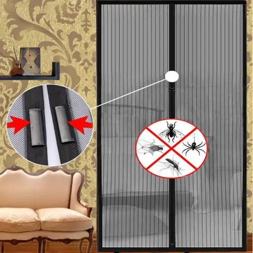 Hot Sale Summer 1pc mosquito net curtain magnets door Mesh Insect Fly Bug Mosquito Door Curtain Net Netting Mesh Screen Magnets
