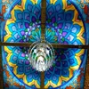 Interior graceful tiffany style stained glass ceiling