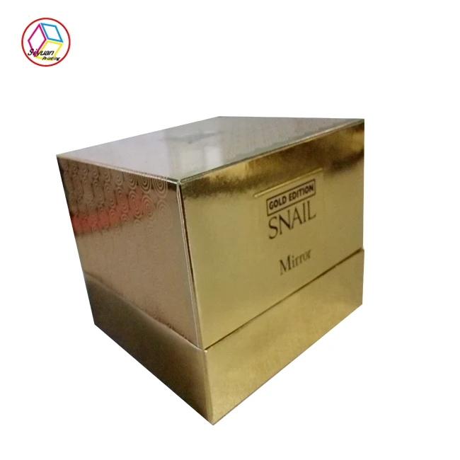 custom handmade cosmetic gold creative paper packaging gift box