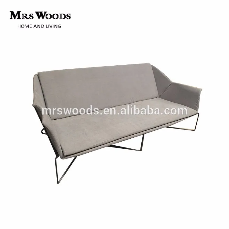 Hot sale high quality modern style three seat upholstery metal base