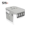 Universal mobile phone quick charger world travel adapter 5 usb wall charger with US/UK/AU/EU plug