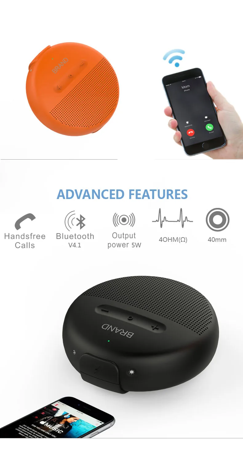 Hands free calling small mp3 IPX7 waterproof oem wireless active mini bluetooth smart speaker - ANKUX.COM