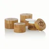 New fashion natural products round shape 50g plastic pp inner cosmetic bamboo cream jar