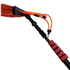 Extenclean window glass cleaning equipment with telescopic water fed pole washing brush tools