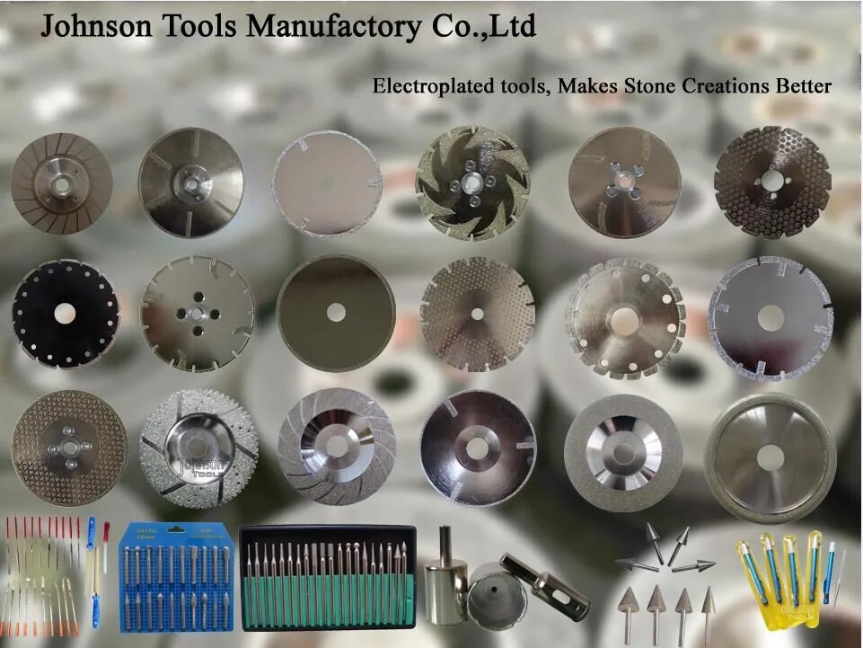 105-300mm Single Side Triangle Dots Electroplated Diamond Saw Blade for Marble and Granite Cutting