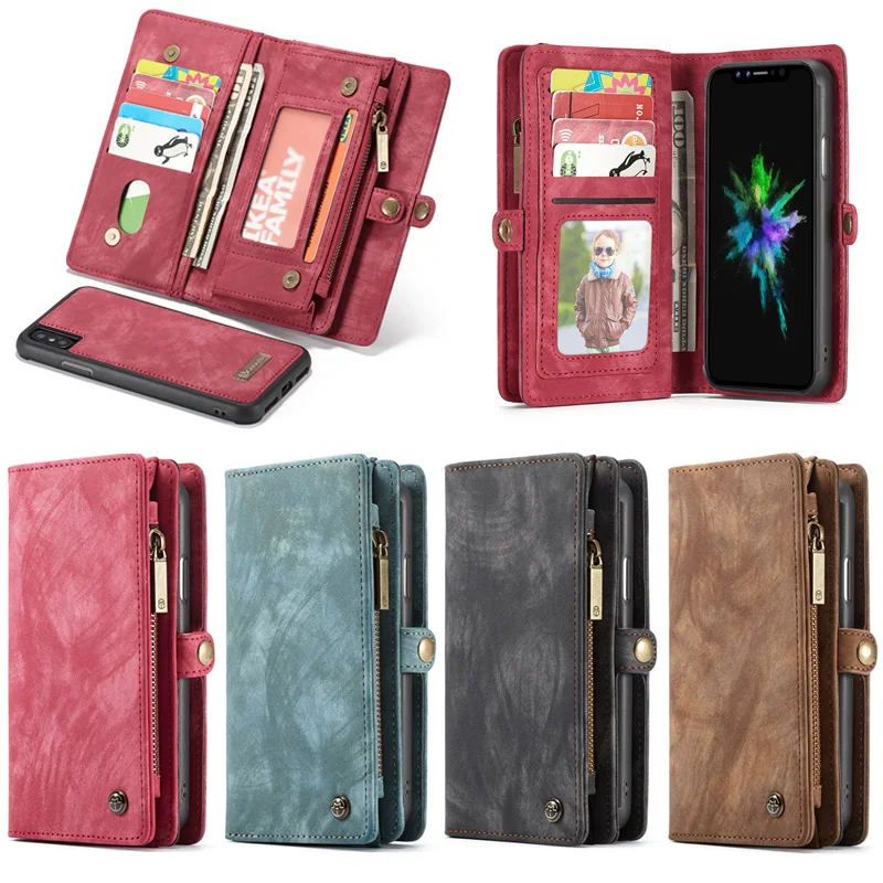 Top Quality For iPhone X XS XR XS Max Caseme Multifunctional Zipper Wallet Phone Case with Card Slots and Photo Frame, Various
Top Quality For iPhone X XS XR XS Max Caseme Multifunctional Zipper Wallet Phone Case with Card Slots and Photo Frame, Various