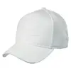 Custom logo embroidered white baseball cap with metal buckle