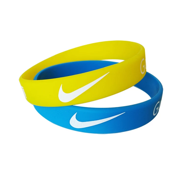 Custom Logo Printed Bulk Cheap Silicone Wristband Silicone Bracelet