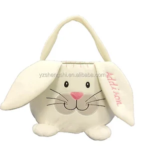 plush basket easter bunny rabbit