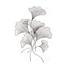 Modern simple wall decoration bronze color gingko leaf wire metal craft