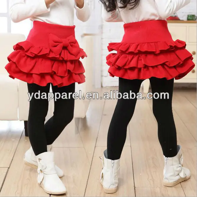 Free Shiiping Spring Summer Atumn Winter 2014 New Fashion Kids Formal Dress Two Color Woolen Bow Young Kids Girls Mini Skirt