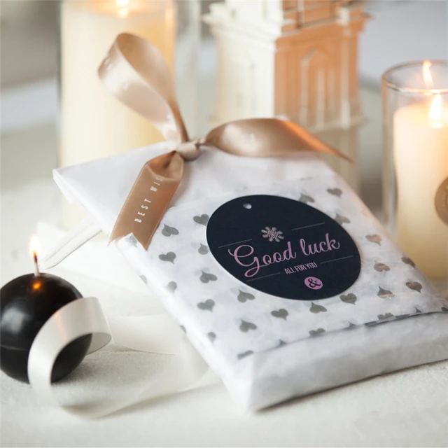 custom printed tissue paper for gift heart shape printed gift