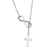 with God All Things are Possible Inspirational Infinity Cross Necklace Religious Jewelry