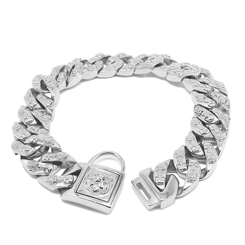 Factory Price Casting Stainless Steel Rose Pattern Links Dog Chain Collar, Silver,customized color
Factory Price Casting Stainless Steel Rose Pattern Links Dog Chain Collar, Silver,customized color