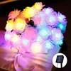 outdoor 20 led rose flower Solar String Light for Garden Lawn Balcony wedding Decorations