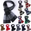 high quality mens scottish checked scarf winter knitted pattern 100% cashmere scarf
