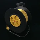CE French type steel 4 sockets 25m extension cable reel YL-6021