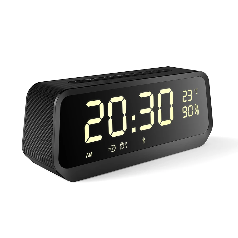 2019 LED Digital Alarm Clock USB Wireless Bluetooth Speaker Support Aux TF Office Bedroom Snooze Display Time Home Decor - ANKUX.COM