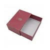 High quality custom made cardboard wine red sliding drawer shoe / jewelry/garment box packaging