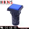 22mm square Indicator pilot Light LED blue UL CE