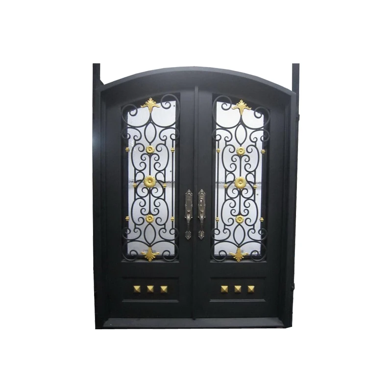 modern style large western luxury wrought main iron entry gate design for home IGL-04, Black
modern style large western luxury wrought main iron entry gate design for home IGL-04, Black
