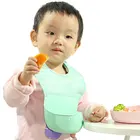BPA Free Personalized Animal Roll Up Printing Waterproof Silicone Baby Bib