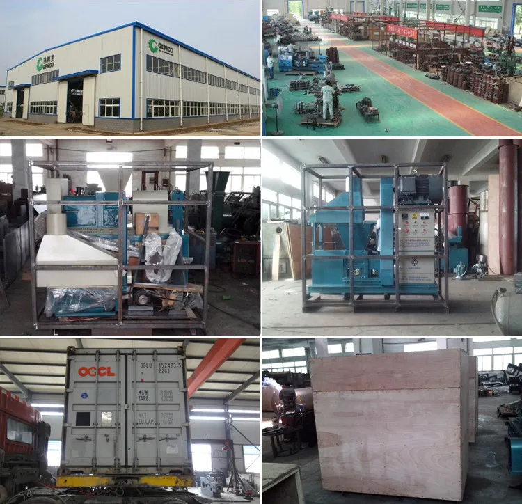 Small biomass wood straw rice husk coconut shell charcoal briquette making uses screw briquetting machine