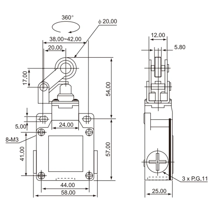 CNTD Magnetic Limit Switch CSA-012 Waterproof IP66 Limit Switch