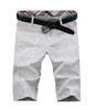 Cotton Linen Checked Fashion Casual Short Pants For Men