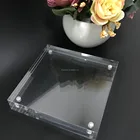 clear free standing 5x5 acrylic picture block magnetic photo frame