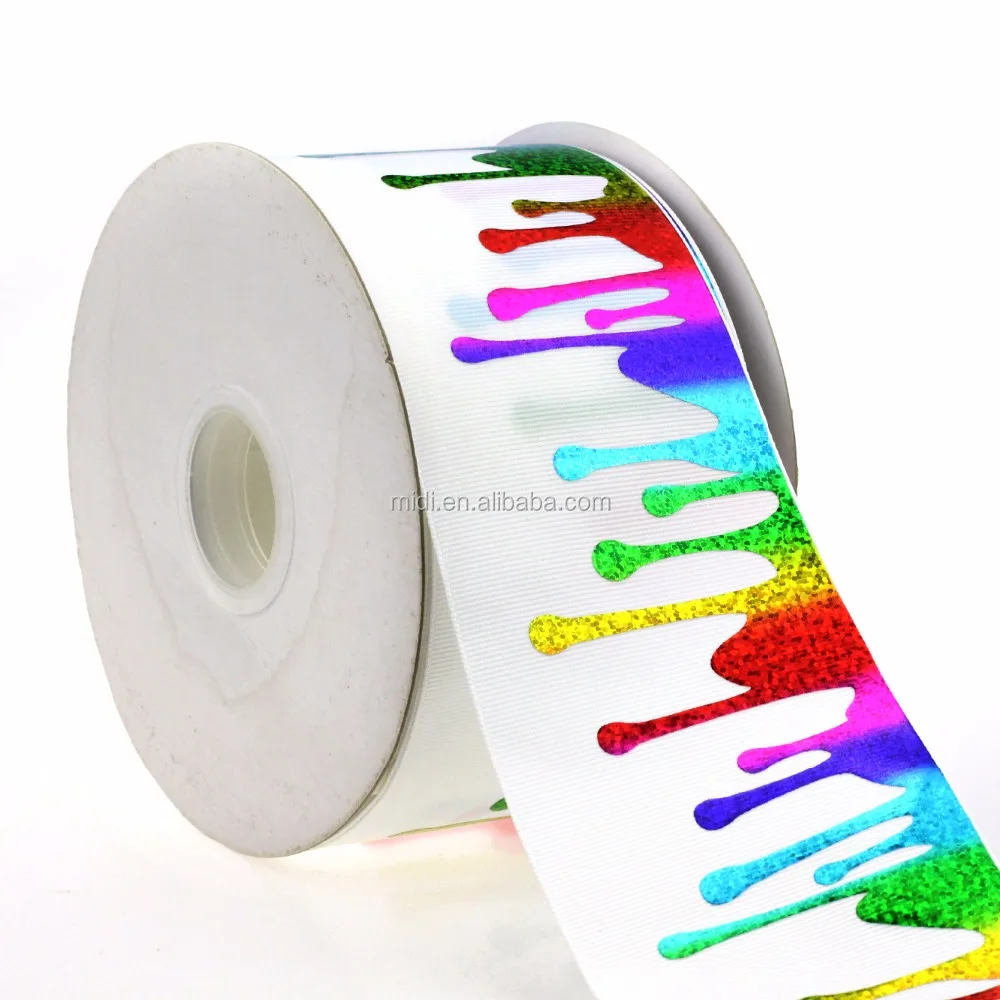 Custom Manufactured 100% Polyester 3 inch Wide Rainbow Hologram Print Hair Bow Ribbon
Custom Manufactured 100% Polyester 3 inch Wide Rainbow Hologram Print Hair Bow Ribbon
