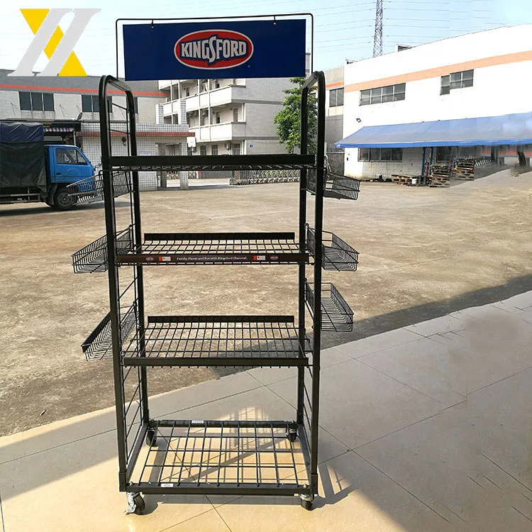 2018 hot sale supermarket wire bread display shelf/market stall stand